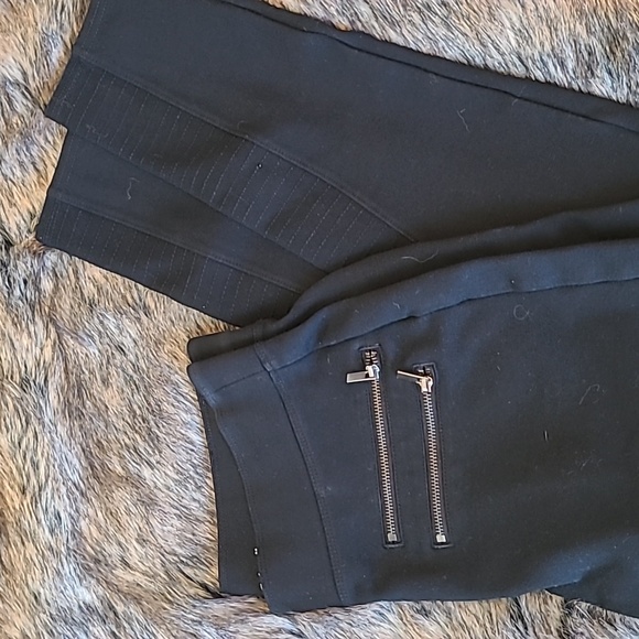 ABERCROMBIE & FITCH Moto Zipper Ponte Legging Black Size M - Picture 3 of 6